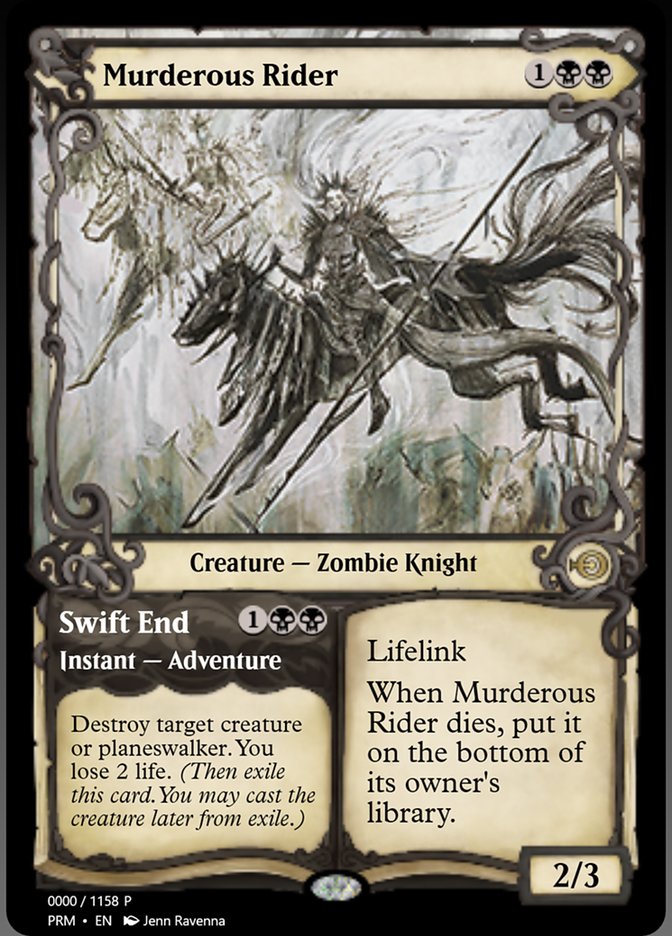 Murderous Rider // Swift End PRM-78846 Magic Online Promos Magic card
