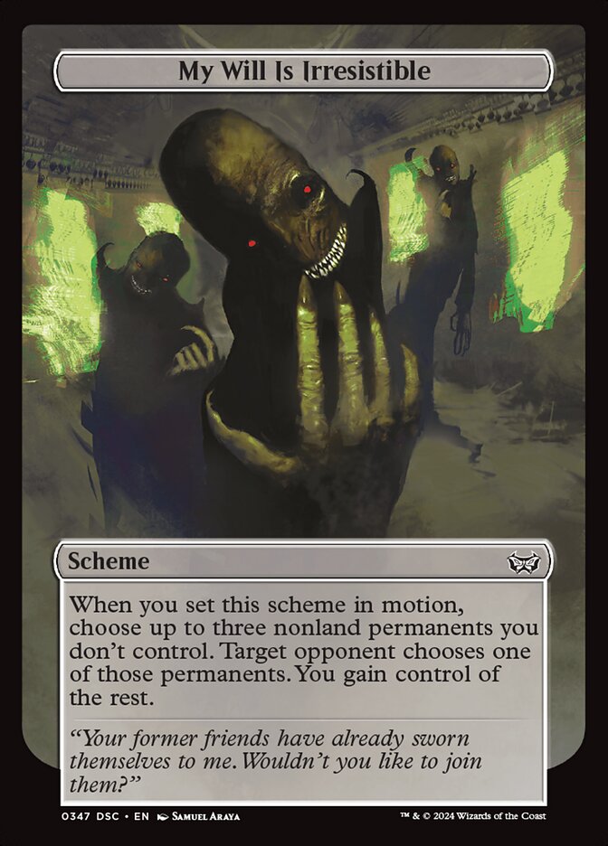 My Will Is Irresistible DSC-347 Duskmourn: House of Horror Commander Magic card