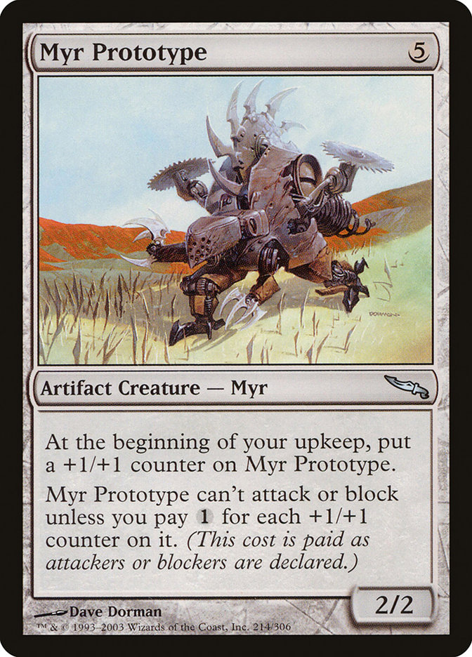 Myr Prototype MRD-214 Mirrodin Magic card