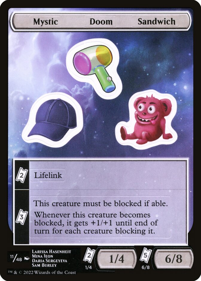 Mystic Doom Sandwich SUNF-11 Unfinity Sticker Sheets Magic card
