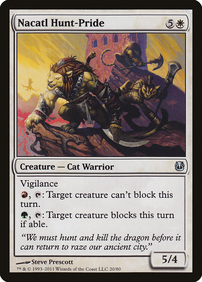 Nacatl Hunt-Pride DDH-20 Duel Decks: Ajani vs. Nicol Bolas Magic card