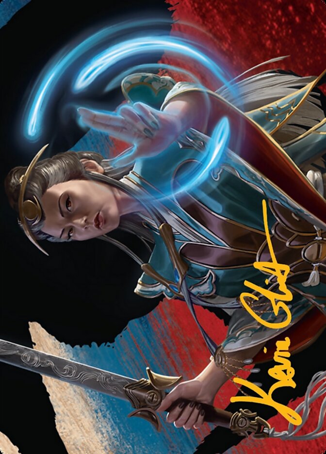 Narset, Jeskai Waymaster // Narset, Jeskai Waymaster ATDM-44 Tarkir: Dragonstorm Art Series Magic card
