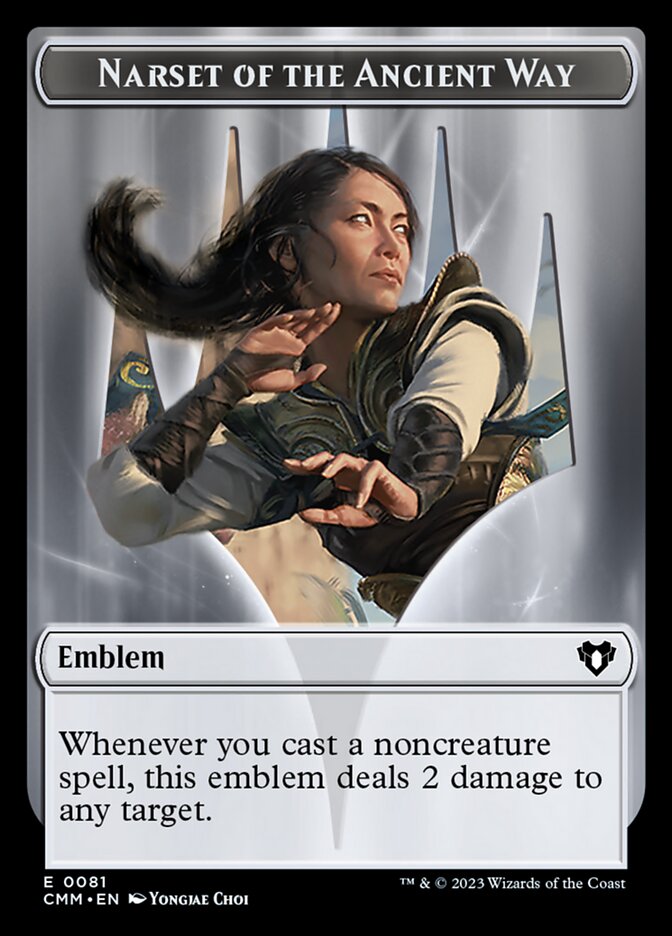 Narset of the Ancient Way Emblem TCMM-81 Commander Masters Tokens Magic card