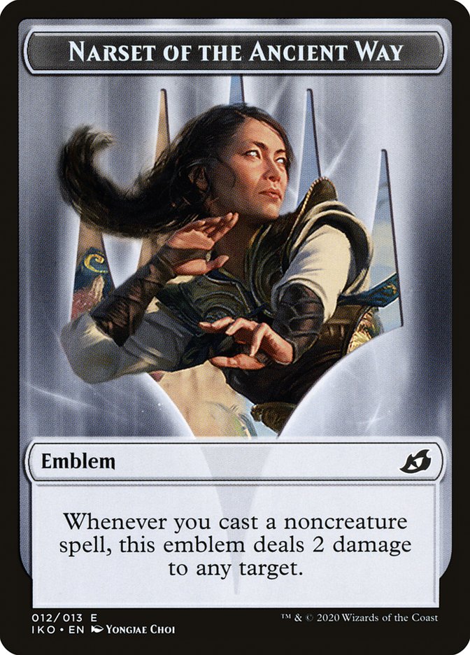 Narset of the Ancient Way Emblem TIKO-12 Ikoria: Lair of Behemoths Tokens Magic card
