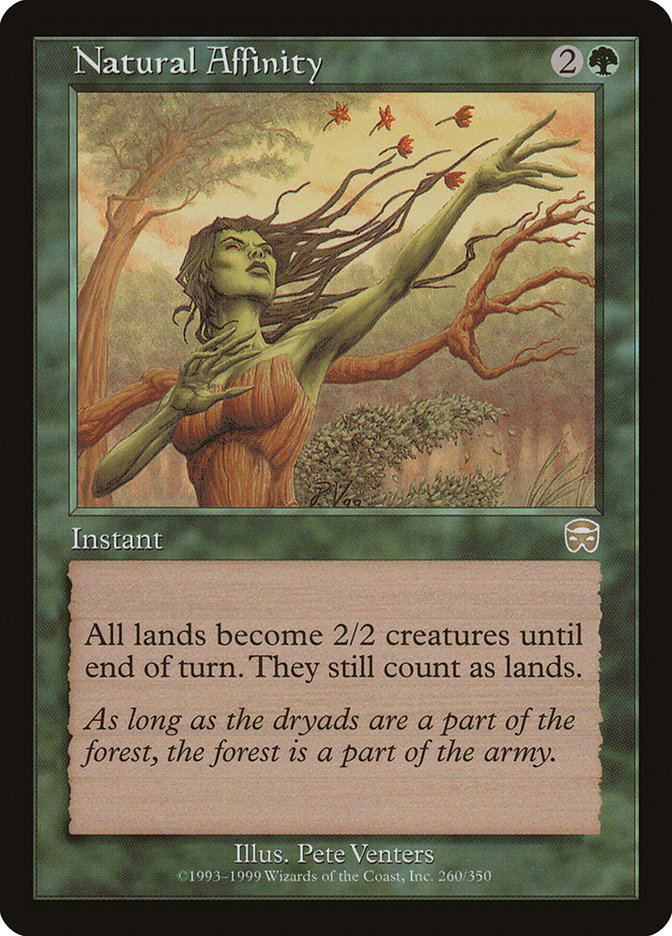 Natural Affinity MMQ-260 Mercadian Masques Magic card
