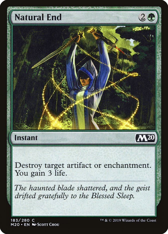 Natural End M20-183 Core Set 2020 Magic card