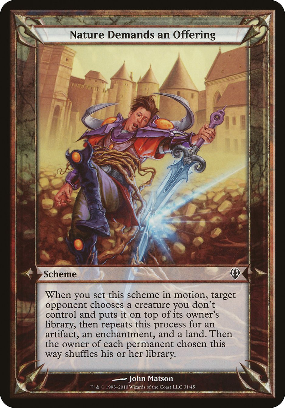 Nature Demands an Offering OARC-31STAR Archenemy Schemes Magic card