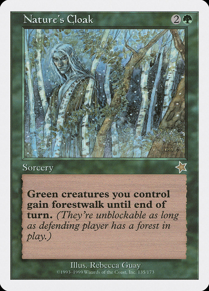Nature's Cloak S99-135 Starter 1999 Magic card