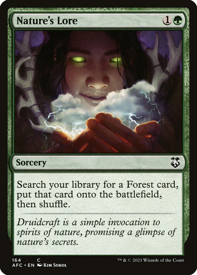 Nature's Lore AFC-164 Forgotten Realms Commander Magic card