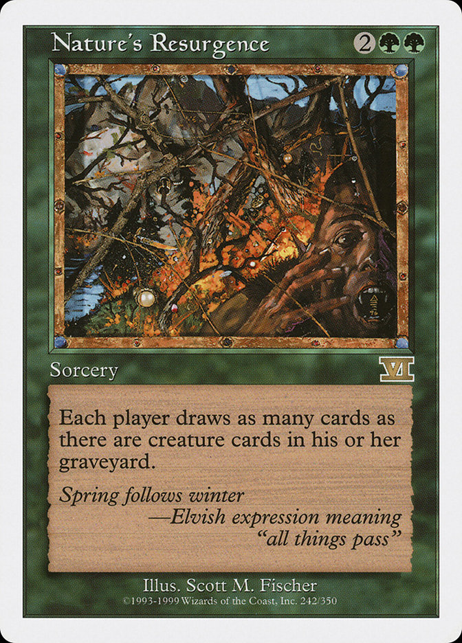 Nature's Resurgence 6ED-242 Classic Sixth Edition Magic card