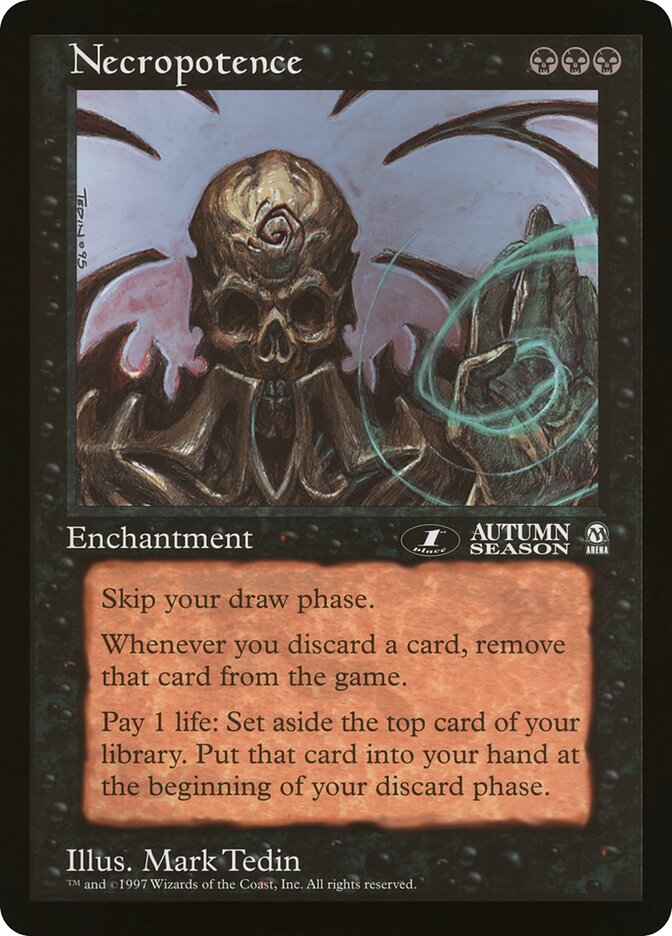 Necropotence OLEP-21 Oversized League Prizes Magic card