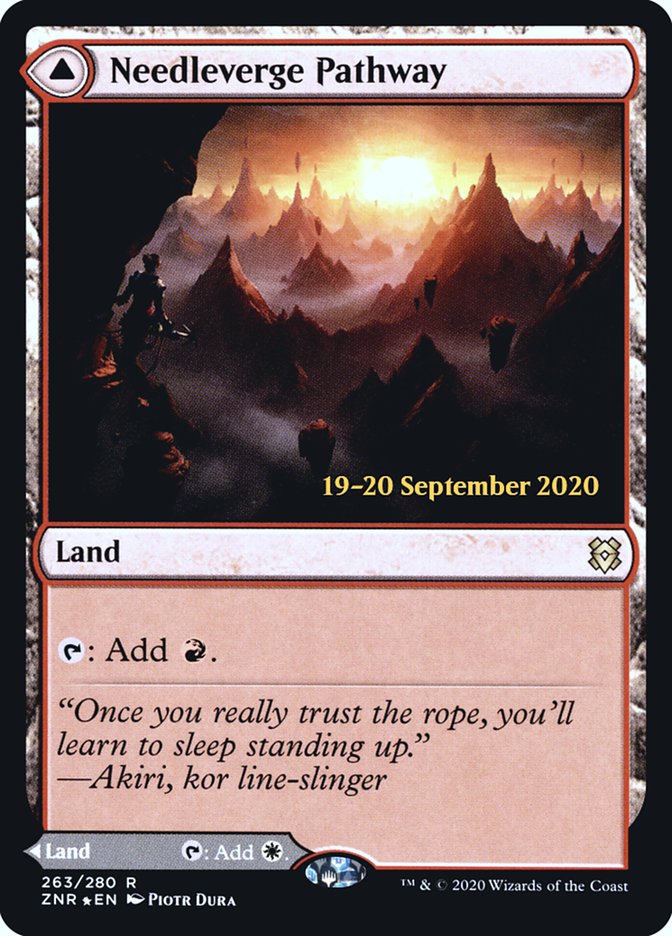 Needleverge Pathway // Pillarverge Pathway PZNR-263S Zendikar Rising Promos Magic card