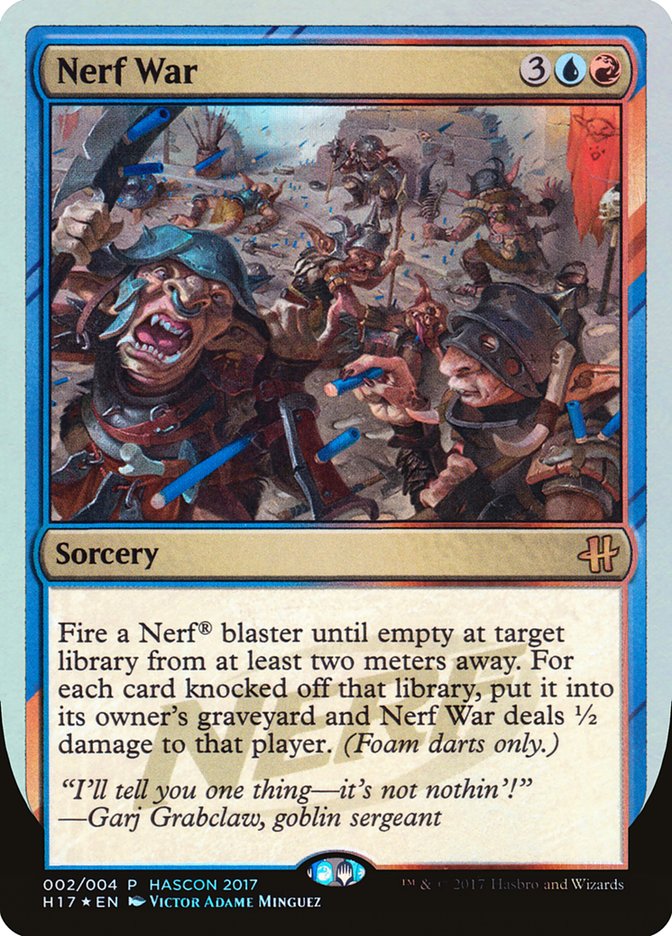 Nerf War H17-2 HasCon 2017 Magic card