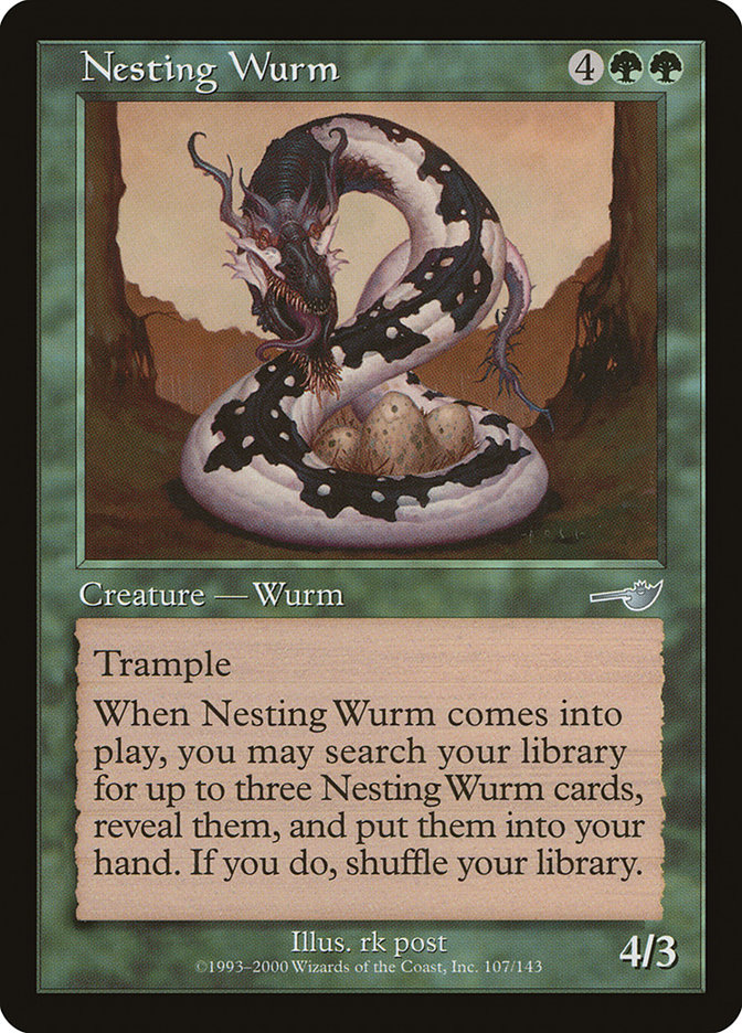 Nesting Wurm NEM-107 Nemesis Magic card