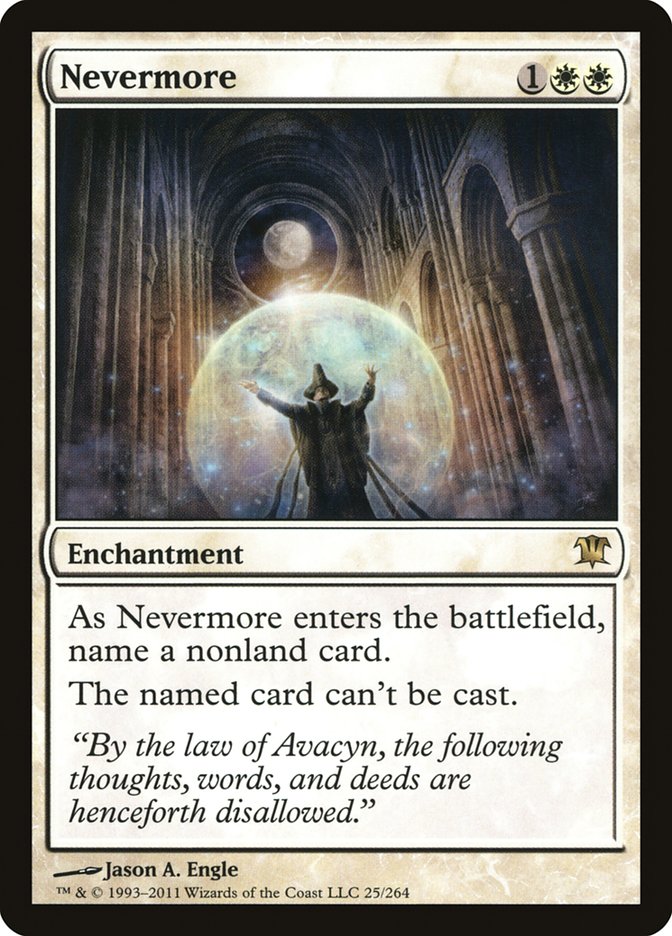 Nevermore ISD-25 Innistrad Magic card