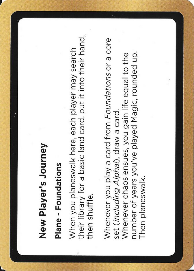 New Player's Journey UNK-PLA041 Unknown Event Magic card