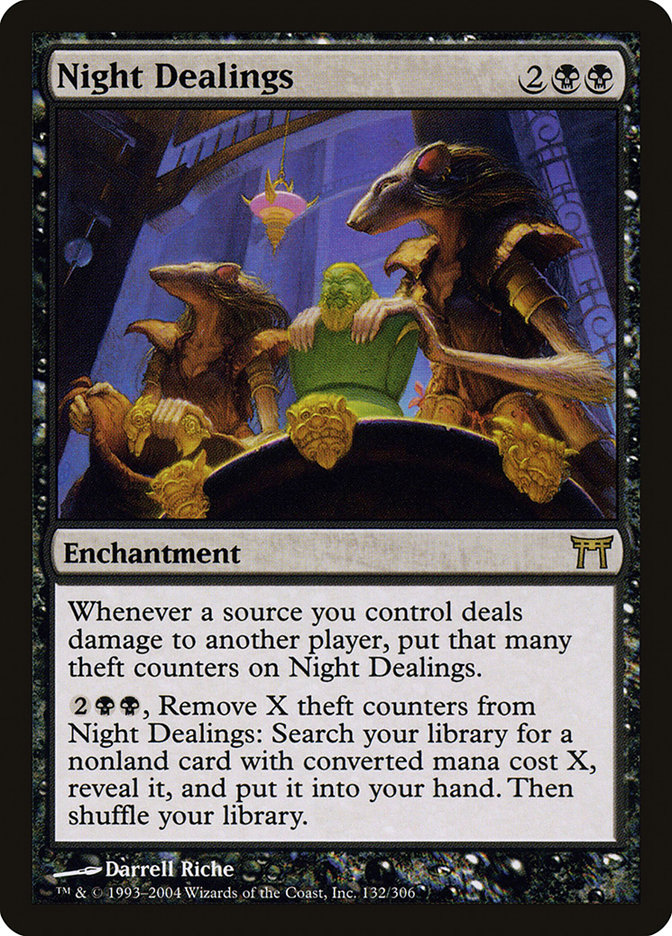 Night Dealings CHK-132 Champions of Kamigawa Magic card