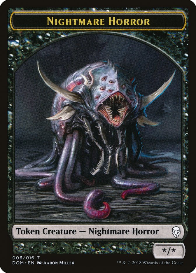 Nightmare Horror TDOM-6 Dominaria Tokens Magic card