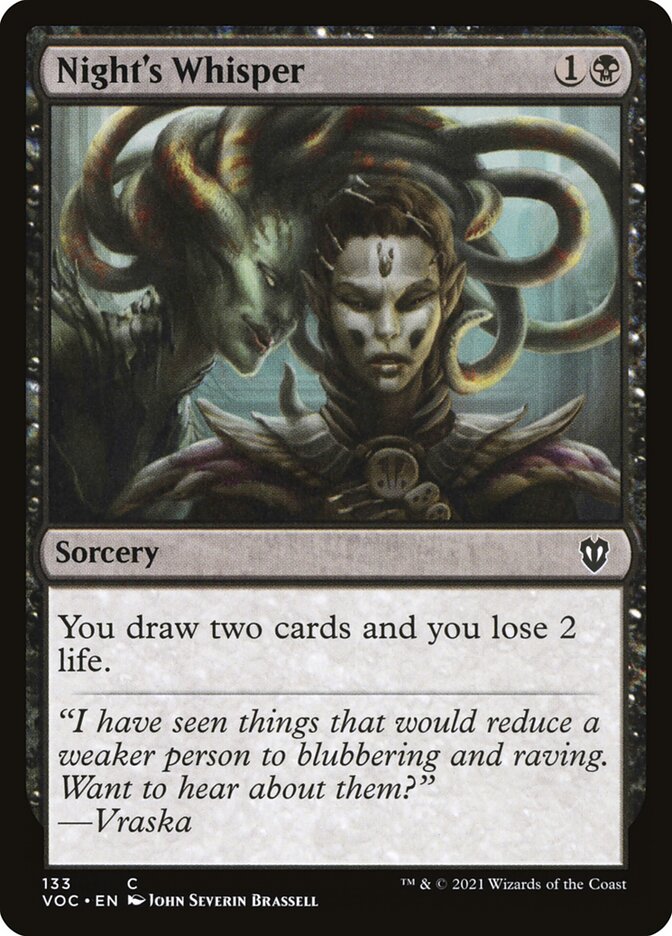 Night's Whisper VOC-133 Crimson Vow Commander Magic card