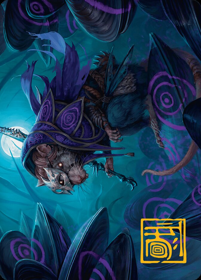 Nightwhorl Hermit // Nightwhorl Hermit ABLB-10 Bloomburrow Art Series Magic card