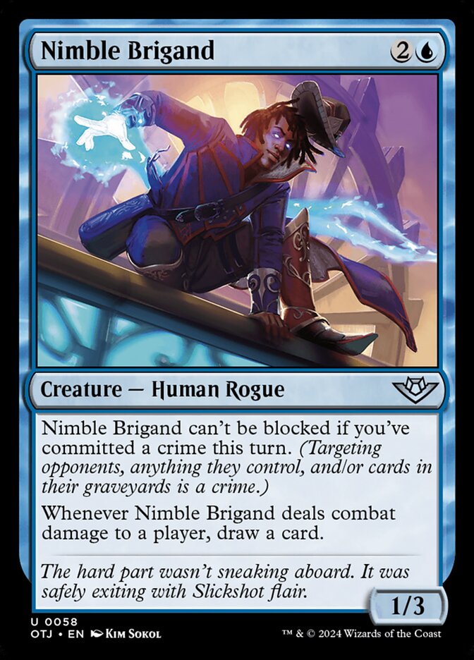 Nimble Brigand OTJ-58 Outlaws of Thunder Junction Magic card
