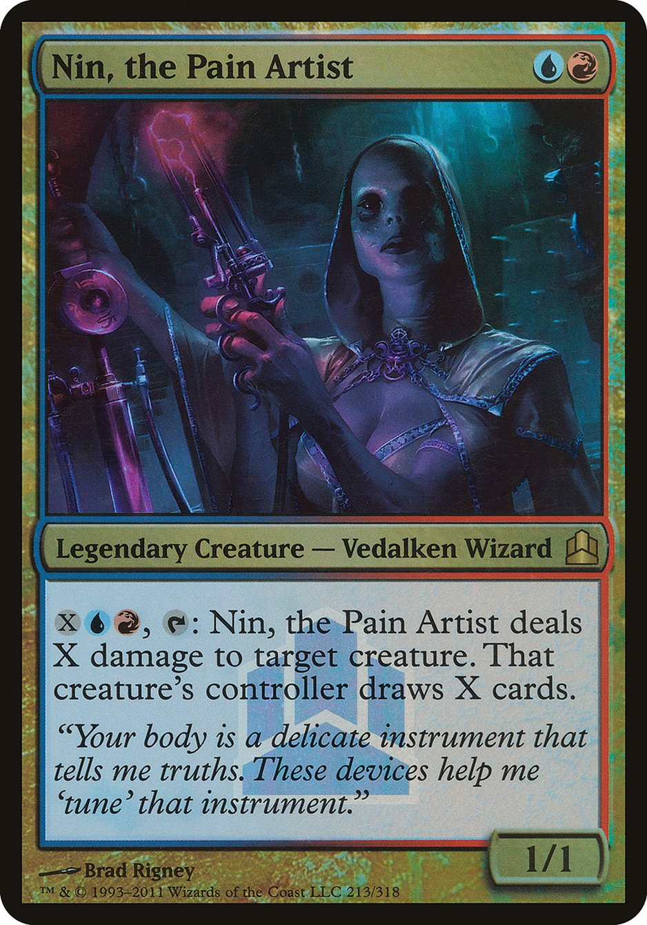 Nin, the Pain Artist PCMD-213 Commander 2011 Launch Party Magic card