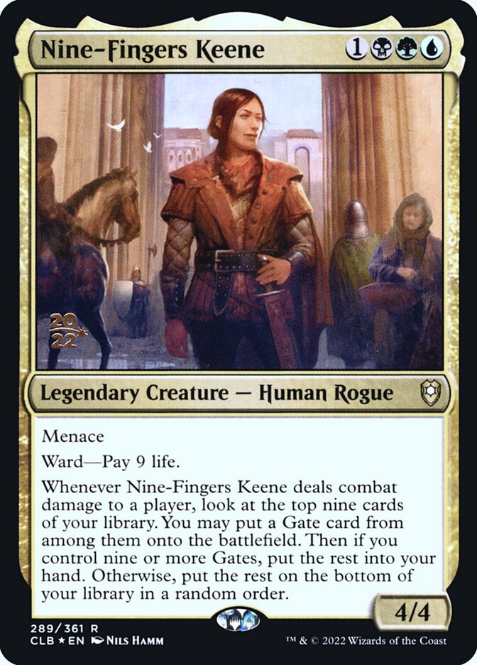 Nine-Fingers Keene PCLB-289S Battle for Baldur's Gate Promos Magic card