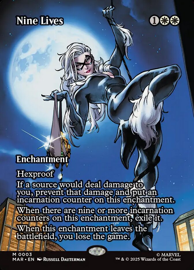 Nine Lives MAR-3 Marvel Universe Magic card