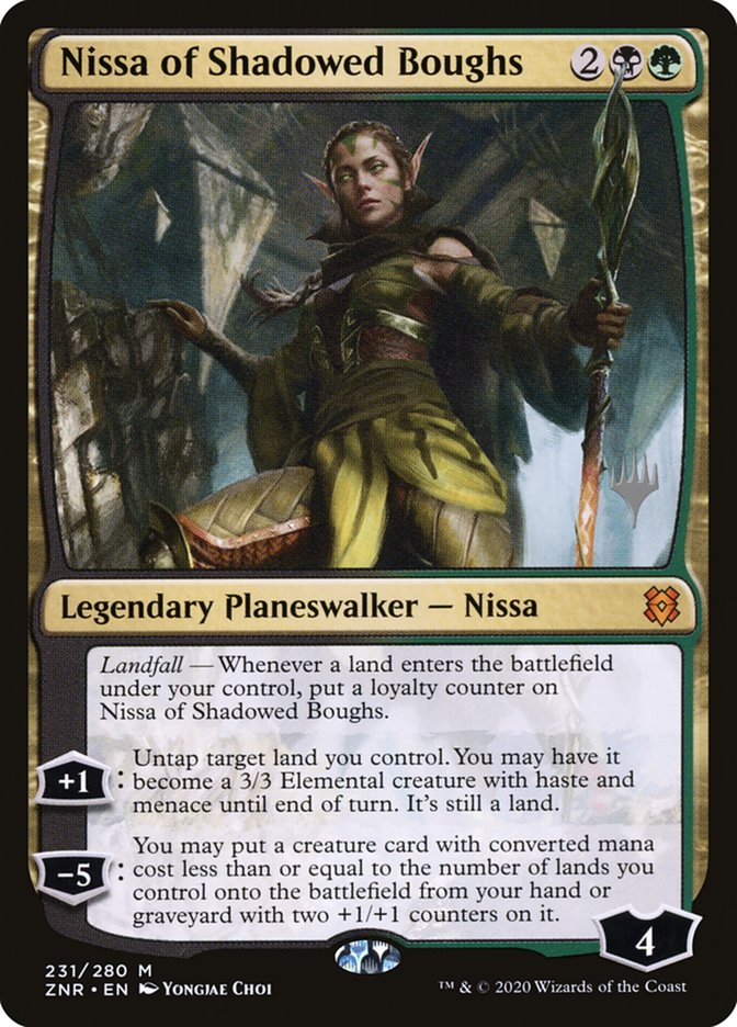Nissa of Shadowed Boughs PZNR-231P Zendikar Rising Promos Magic card