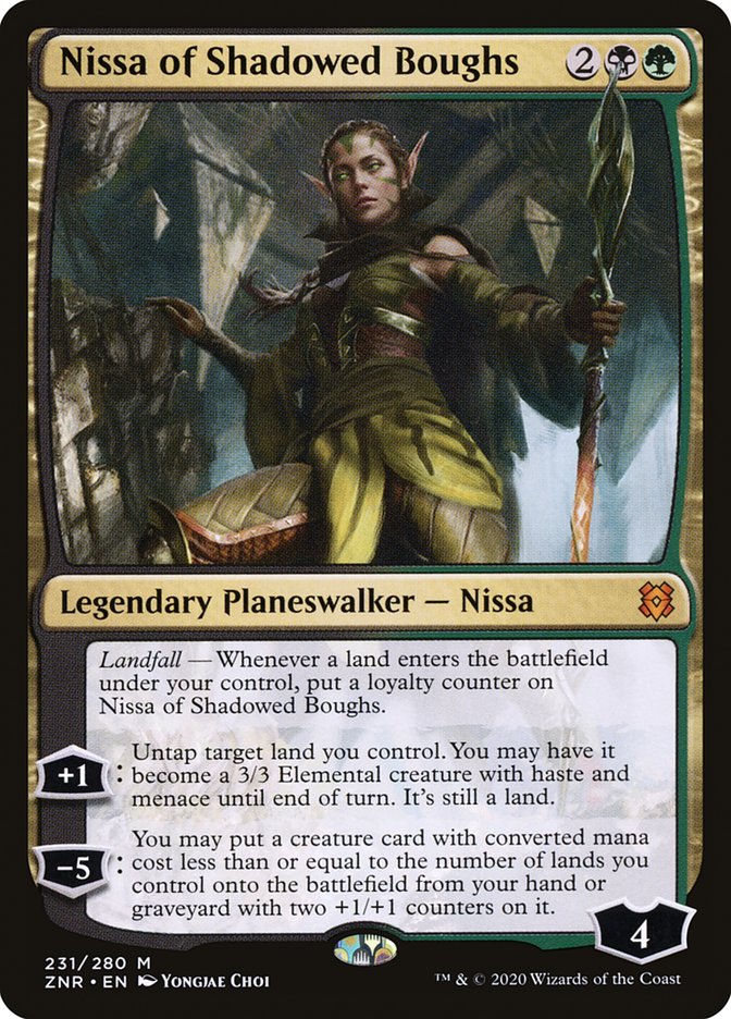 Nissa of Shadowed Boughs ZNR-231 Zendikar Rising Magic card