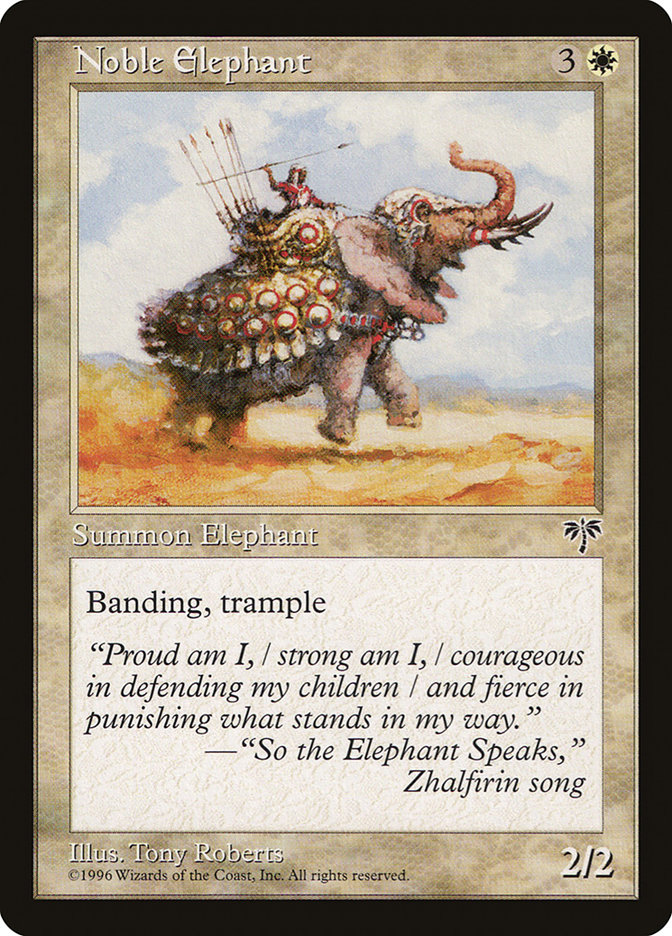 Noble Elephant MIR-30 Mirage Magic card