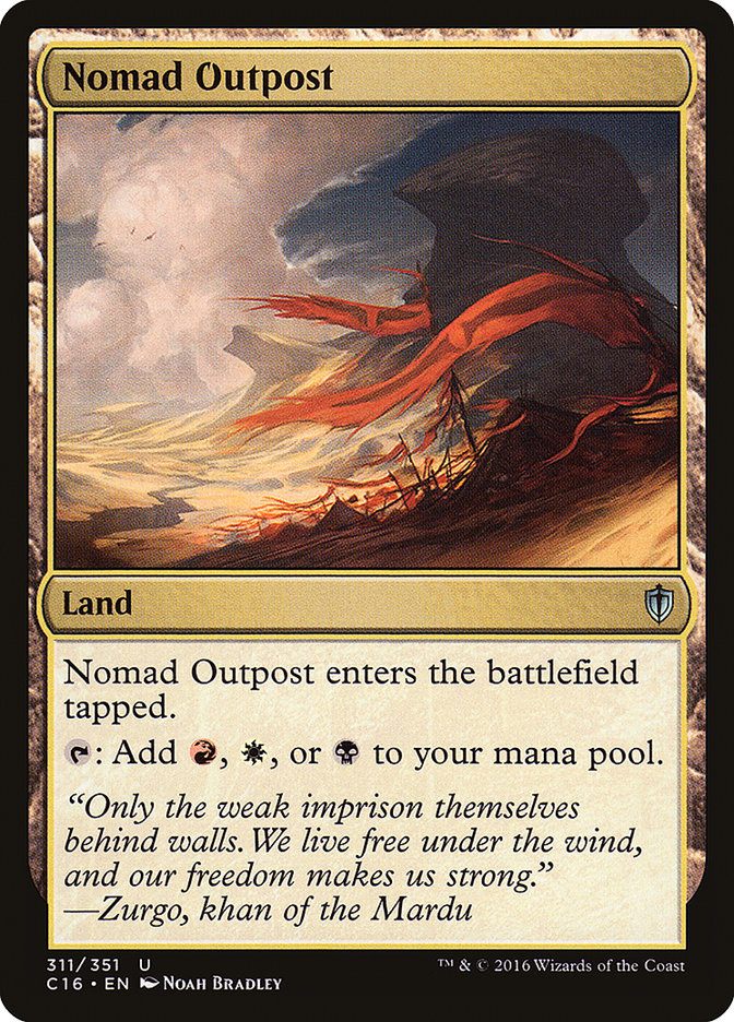 Nomad Outpost C16-311 Commander 2016 Magic card