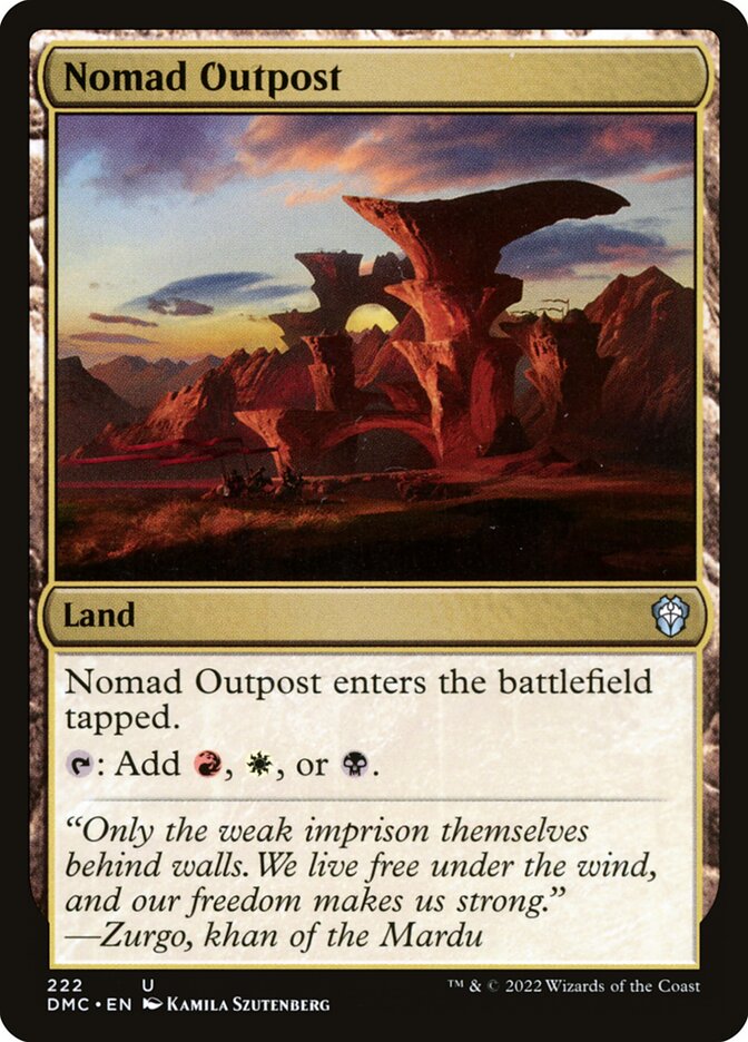 Nomad Outpost DMC-222 Dominaria United Commander Magic card
