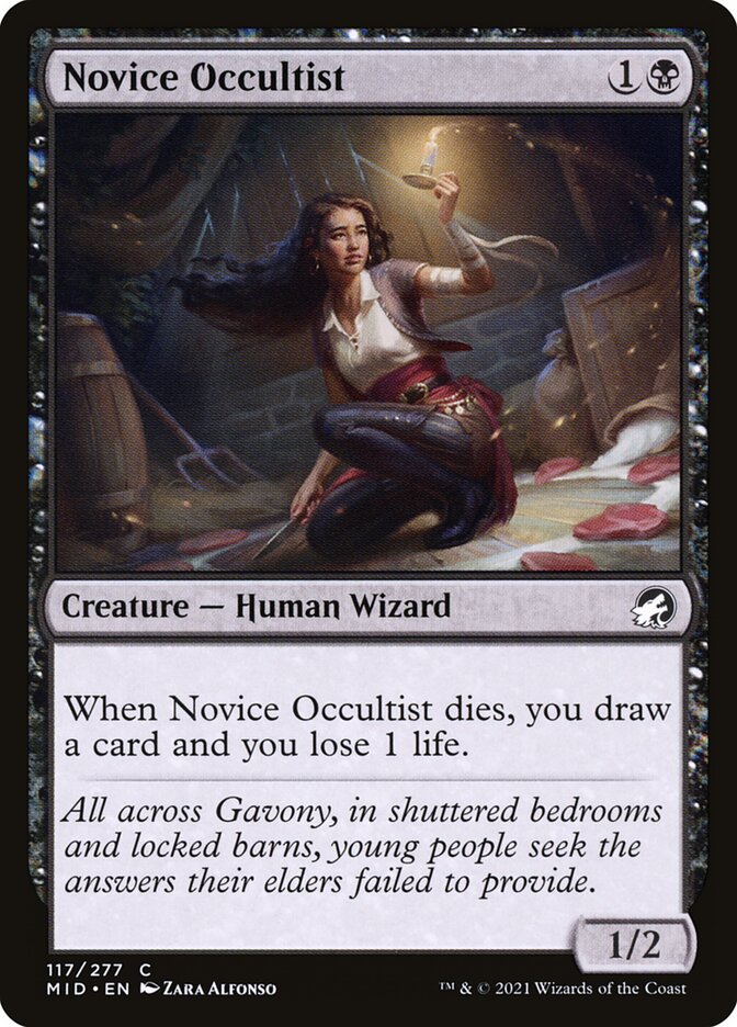 Novice Occultist MID-117 Innistrad: Midnight Hunt Magic card