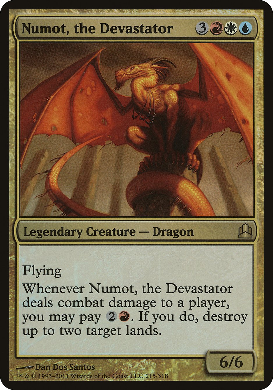 Numot, the Devastator OCMD-215 Commander 2011 Oversized Magic card