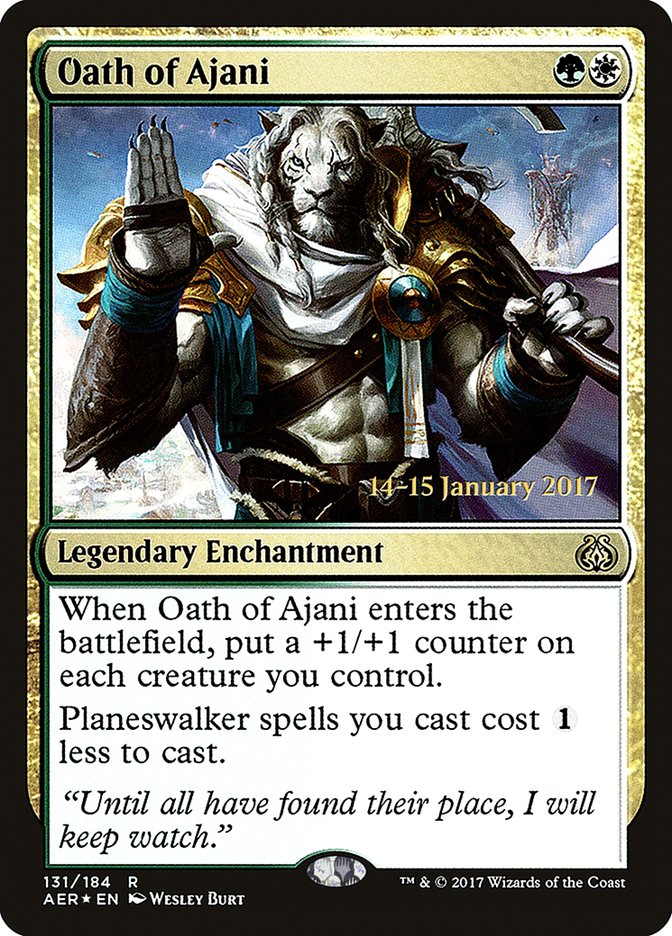 Oath of Ajani PAER-131S Aether Revolt Promos Magic card