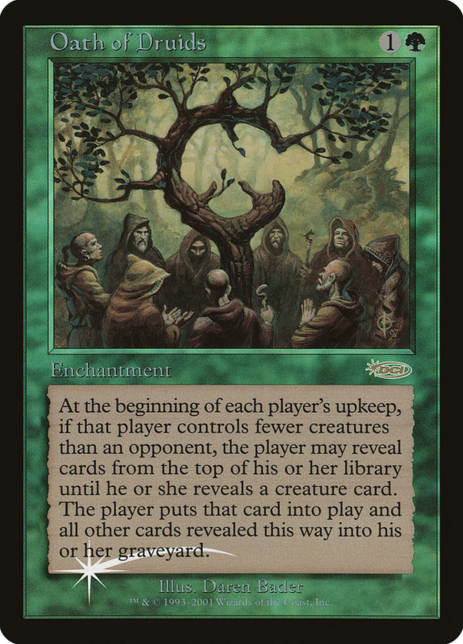 Oath of Druids G01-2 Judge Gift Cards 2001 Magic card