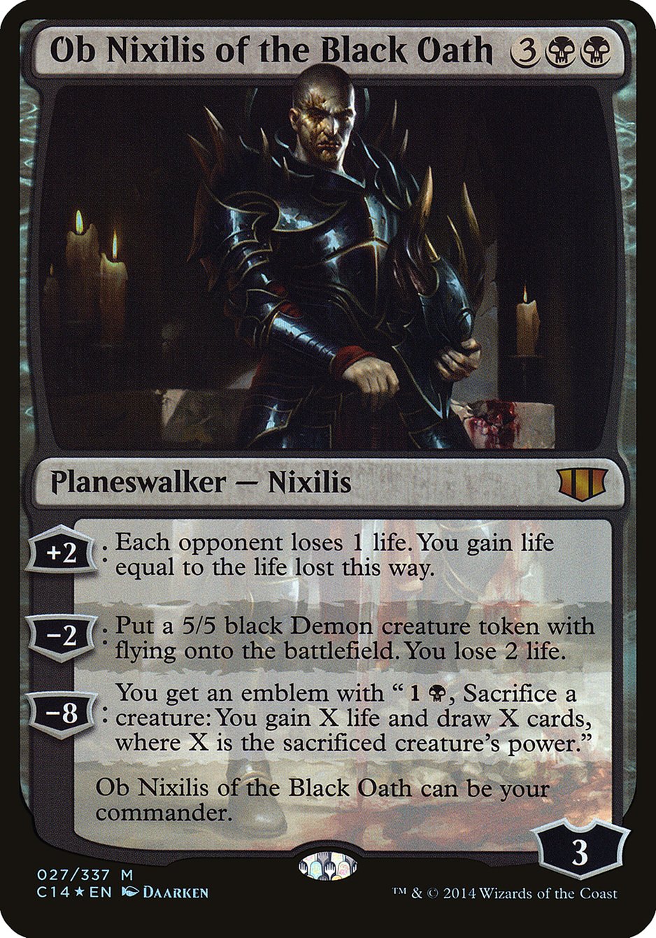 Ob Nixilis of the Black Oath OC14-27 Commander 2014 Oversized Magic card