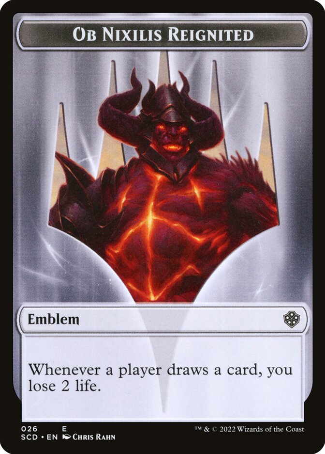 Ob Nixilis Reignited Emblem TSCD-26 Starter Commander Deck Tokens Magic card
