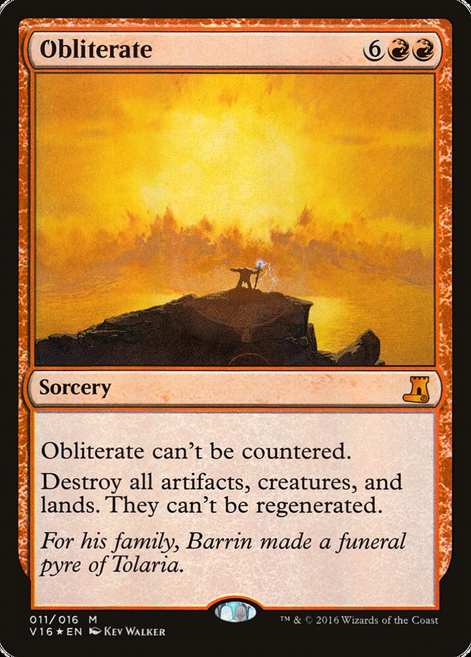 Obliterate V16-11 From the Vault: Lore Magic card