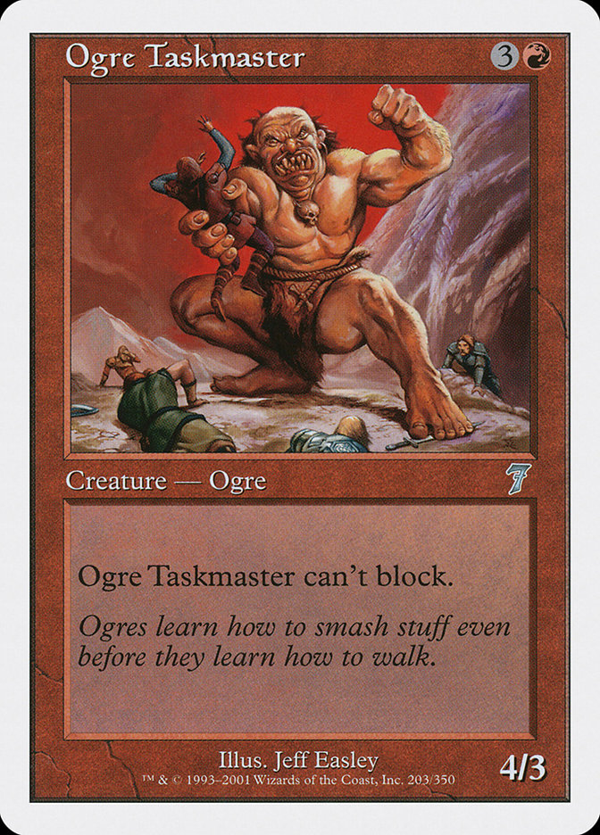 Ogre Taskmaster 7ED-203 Seventh Edition Magic card