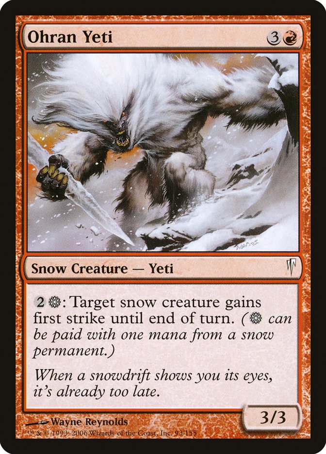 Ohran Yeti CSP-93 Coldsnap Magic card