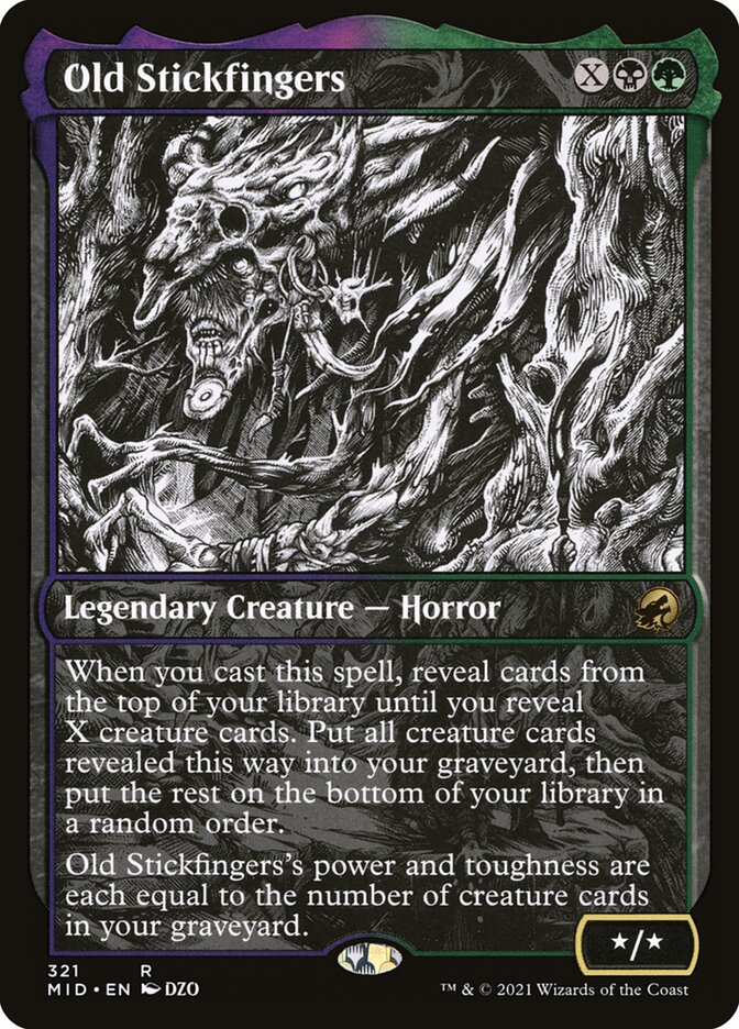Old Stickfingers MID-321 Innistrad: Midnight Hunt Magic card