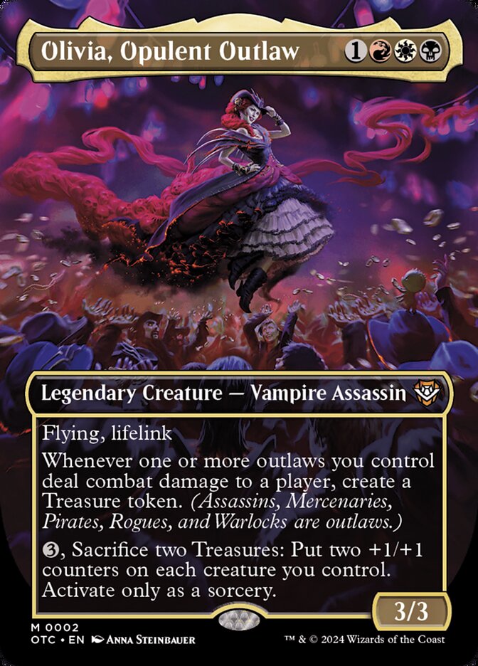 Olivia, Opulent Outlaw OTC-2 Outlaws of Thunder Junction Commander Magic card