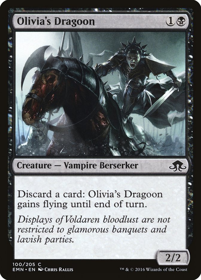 Olivia's Dragoon EMN-100 Eldritch Moon Magic card