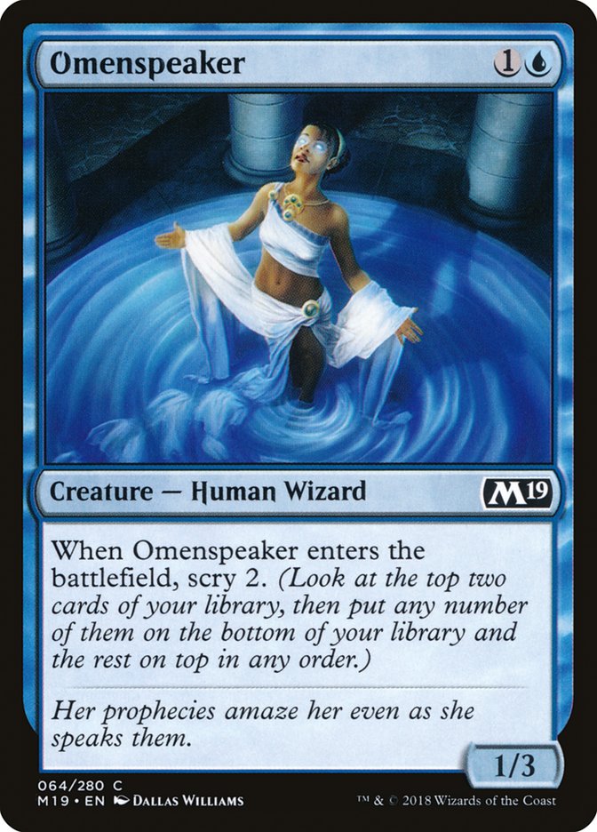Omenspeaker M19-64 Core Set 2019 Magic card