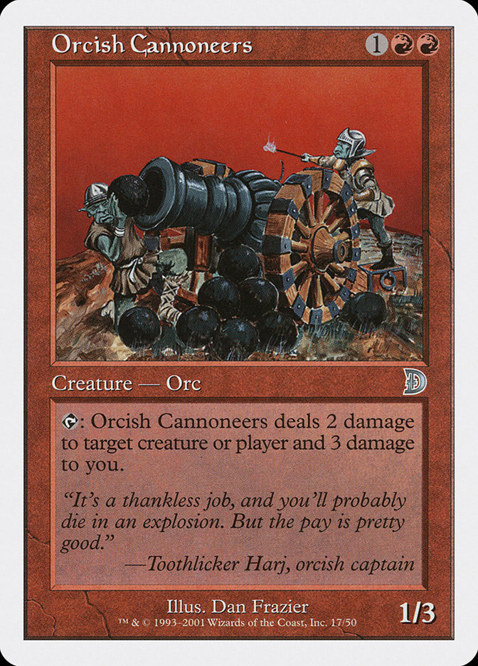 Orcish Cannoneers DKM-17 Deckmasters Magic card