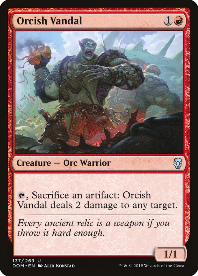 Orcish Vandal DOM-137 Dominaria Magic card