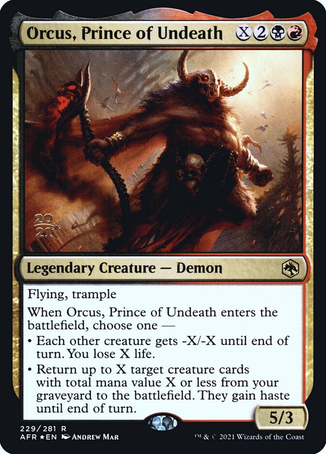 Orcus, Prince of Undeath PAFR-229S Adventures in the Forgotten Realms Promos Magic card