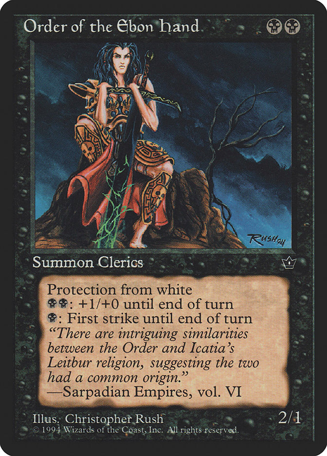 Order of the Ebon Hand FEM-42B Fallen Empires Magic card